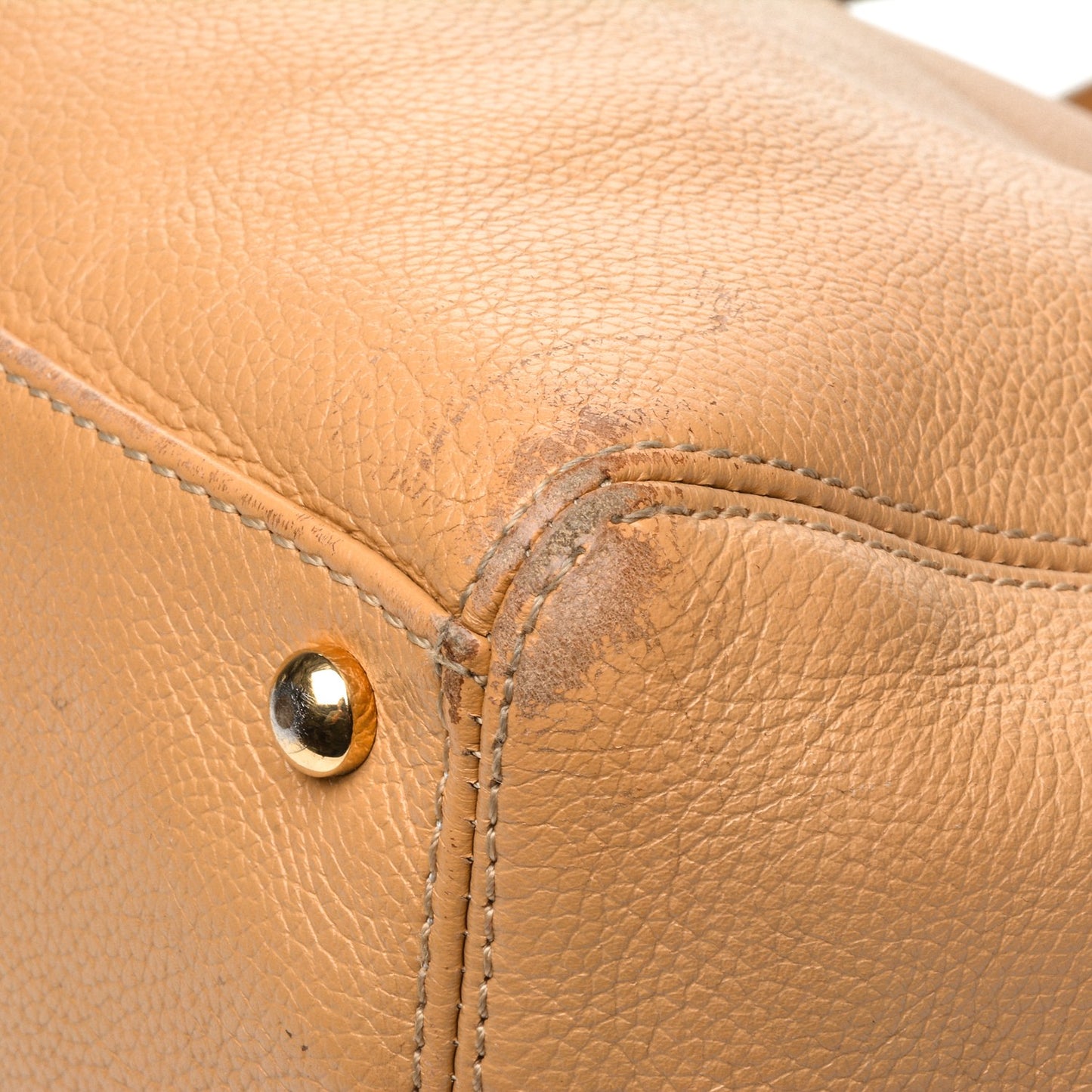 Calfskin Cerf Executive Shopper Tote Beige