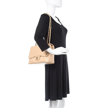 Chanel Caviar Quilted Jumbo Single Flap Beige Clair 2 of 11