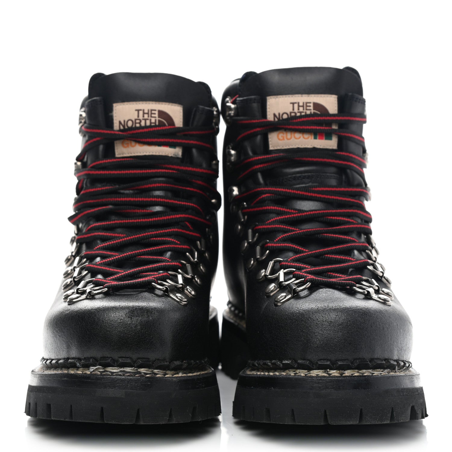 Gucci X THE NORTH FACE Calfskin Womens Hiking Ankle Boots 37 Black 2 of 13