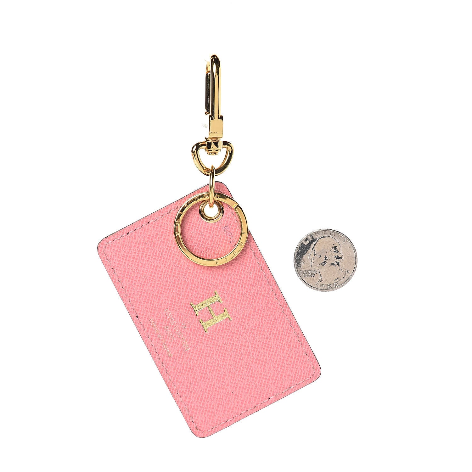 Louis Vuitton Monogram Illustre Bag Charm Key Ring Rose 2 of 3