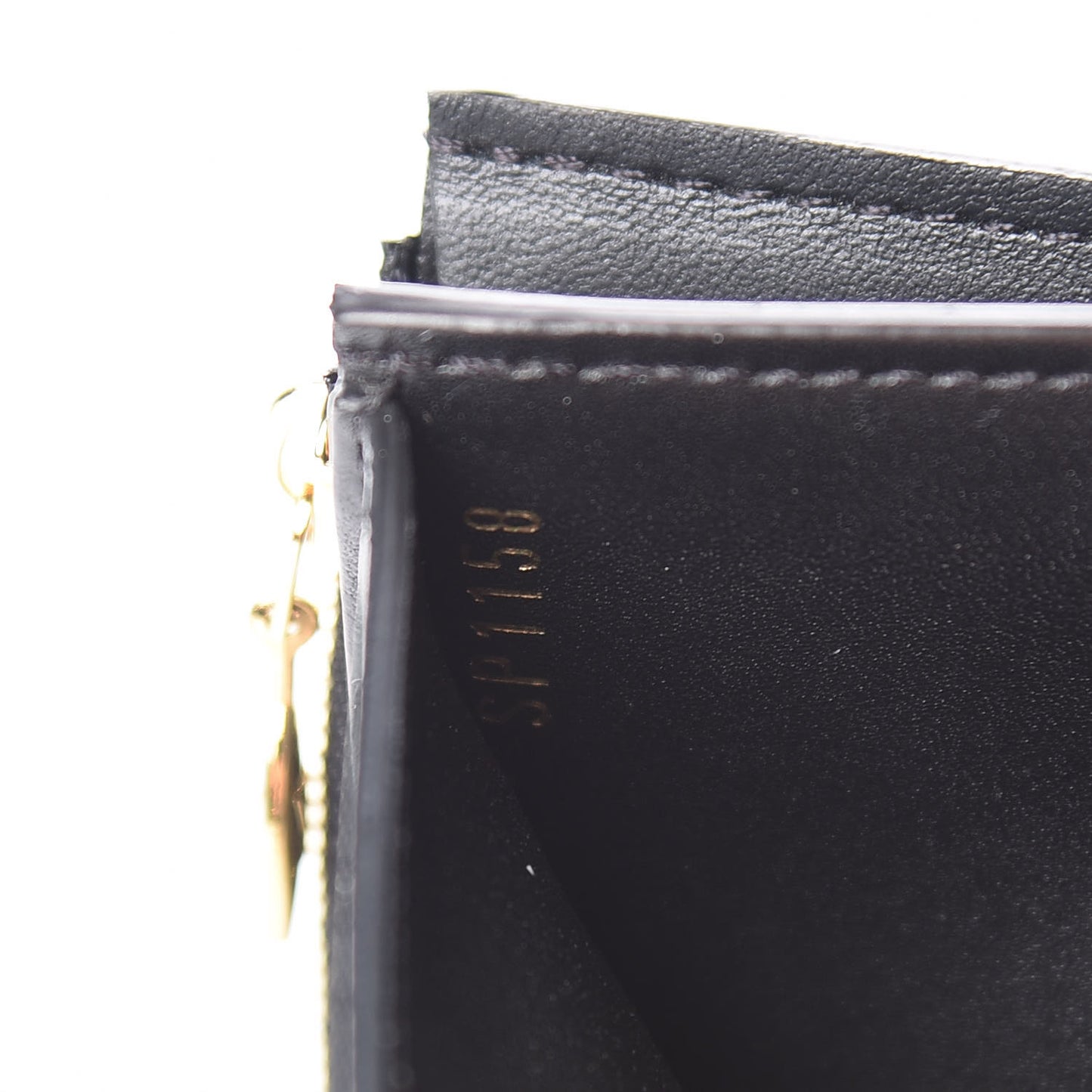 Monogram Flower Lock Compact Wallet Black