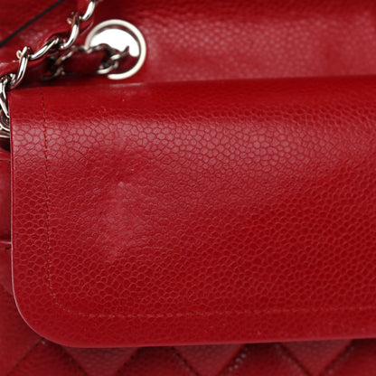 Chanel Caviar Quilted Medium Double Flap Red 11 of 12