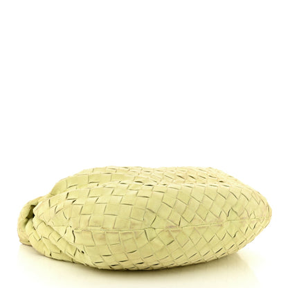 Bottega Veneta Suede Calfskin Intrecciato Teen Jodie Hobo Lemon Wash 4 of 11