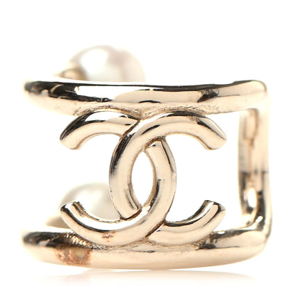 Chanel Pearl CC Single Ear Cuff Gold 1 of 3