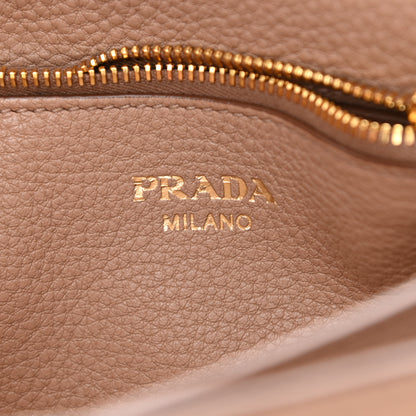 Prada Vitello Daino Flap Crossbody Cammeo 6 of 9