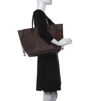 Louis Vuitton Damier Ebene Neo Neverfull MM Rose Ballerine 2 of 10