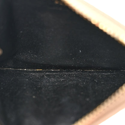Saint Laurent Grain De Poudre Matelasse Chevron Monogram Fragments Zippered Card Case Deep Beige 5 of 13