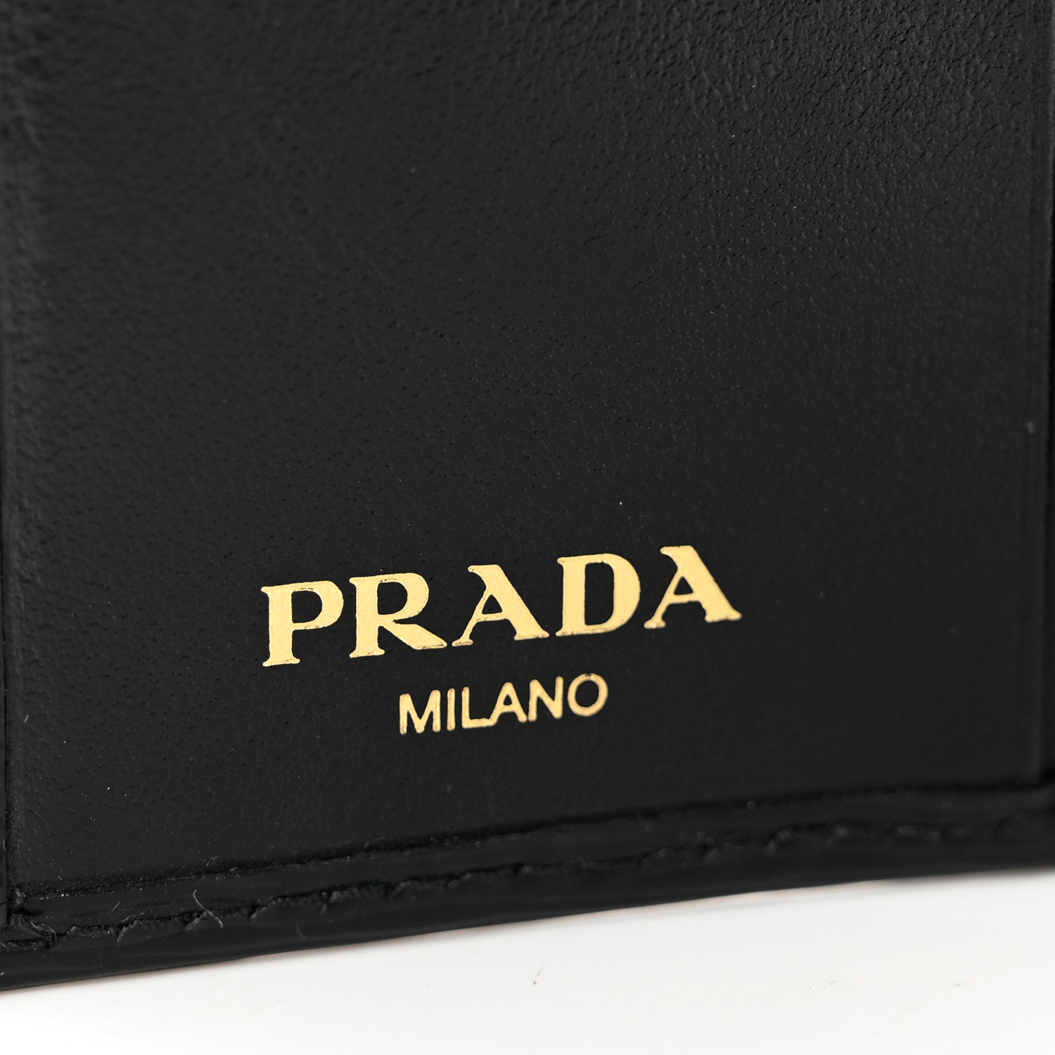 Prada Vitello Move Triangle Card Holder Wallet Black 6 of 6