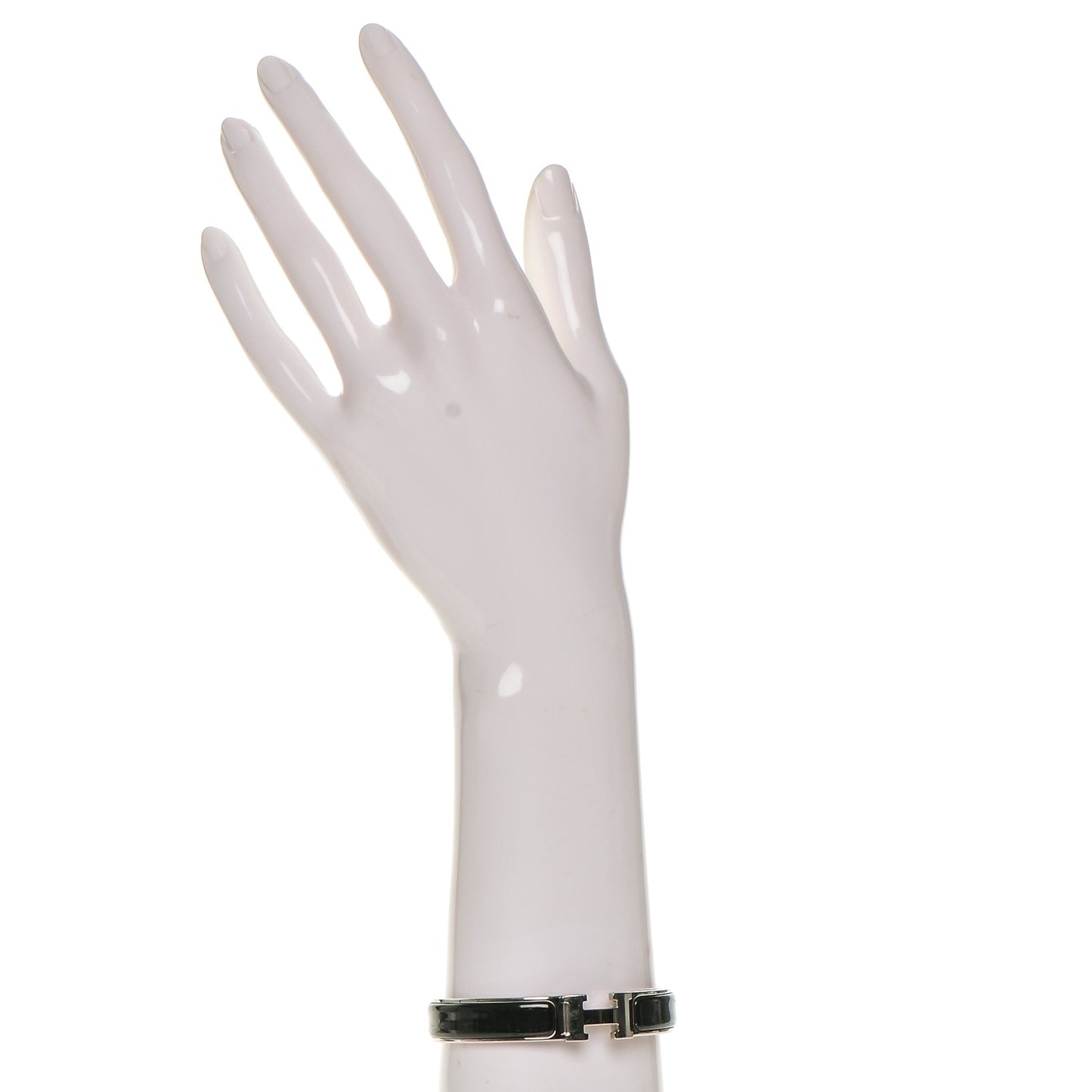 Enamel Narrow Clic Clac H Bracelet PM Black