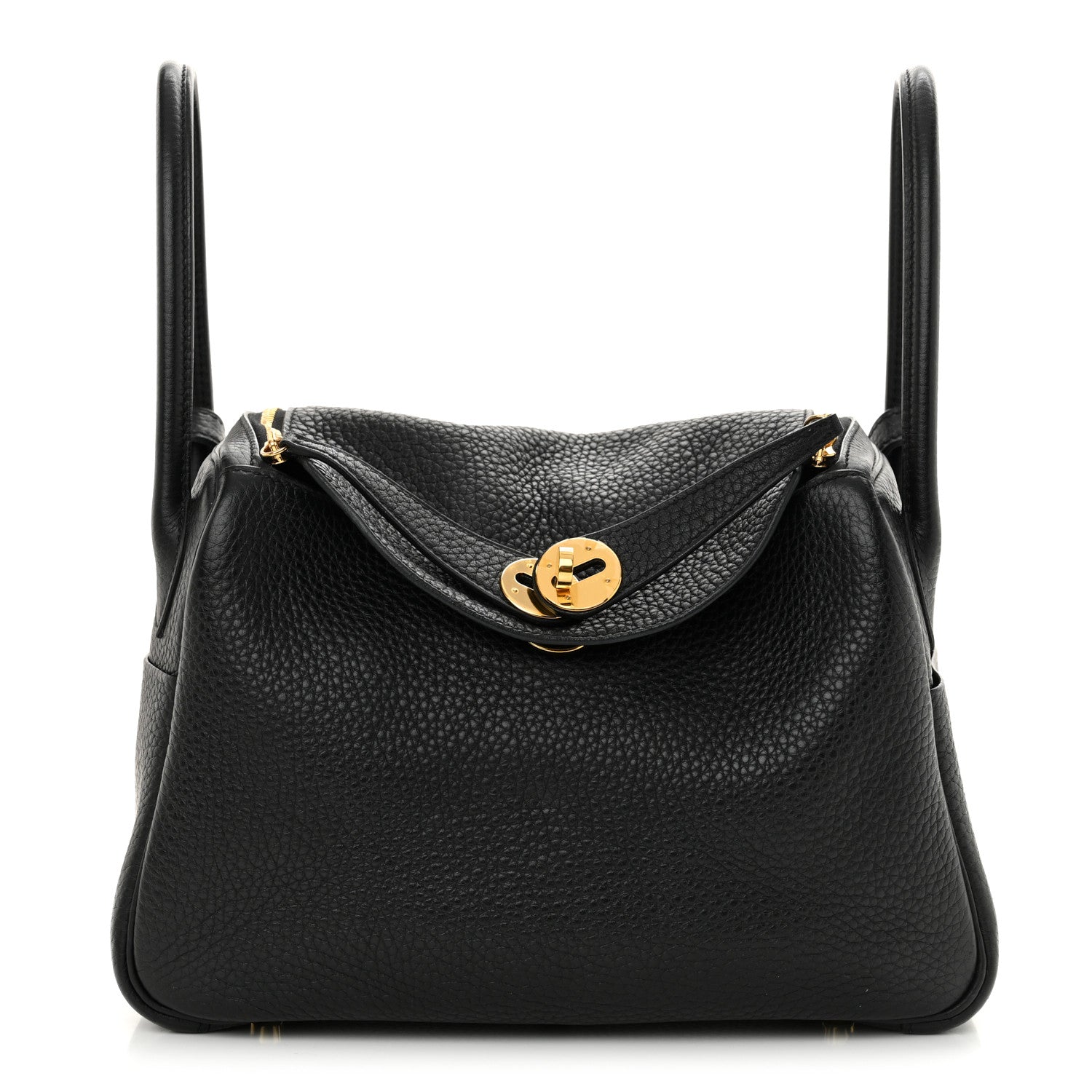 Hermes Taurillon Clemence Lindy 26 Black 1 of 10