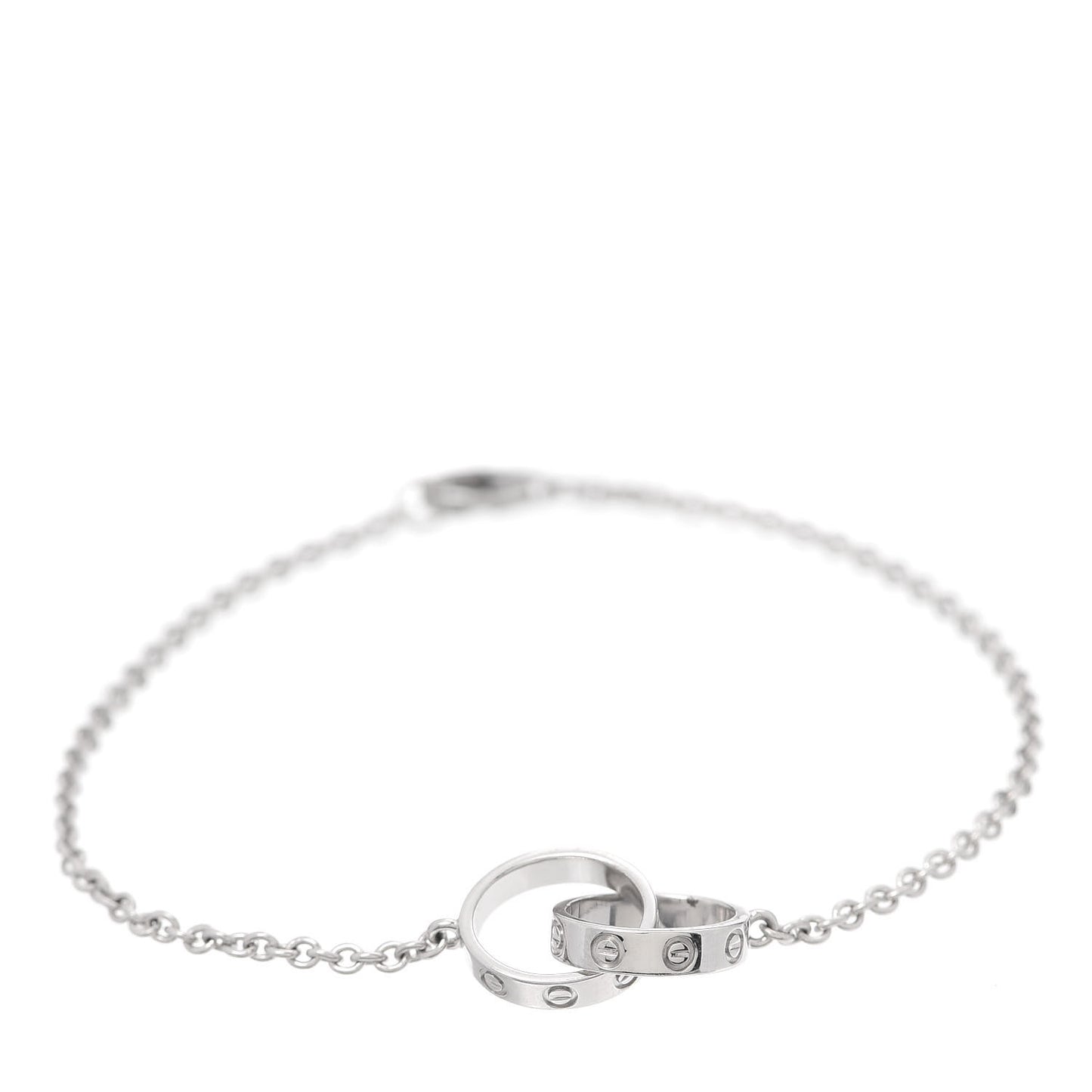 18K White Gold Interlocking LOVE Bracelet