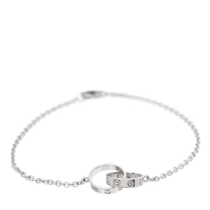 Cartier 18K White Gold Interlocking LOVE Bracelet 1 of 5