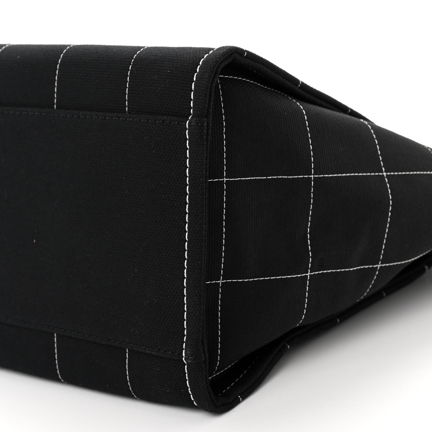 Chanel Cotton Medium Deauville Tote Black White 11 of 11