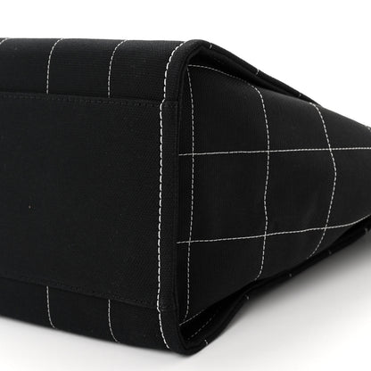 Chanel Cotton Medium Deauville Tote Black White 11 of 11