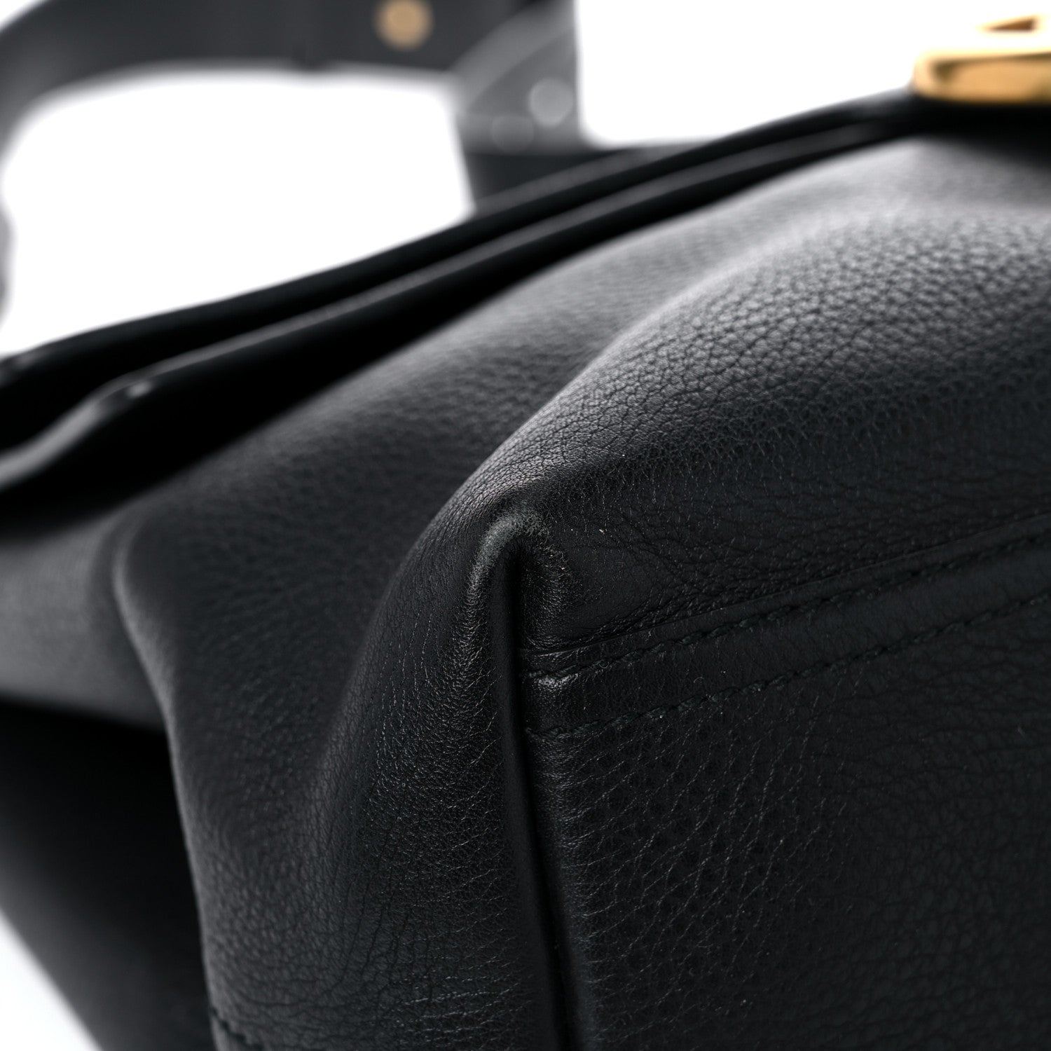 Gucci Calfskin Large GG Marmont Shoulder Bag Black 9 of 17