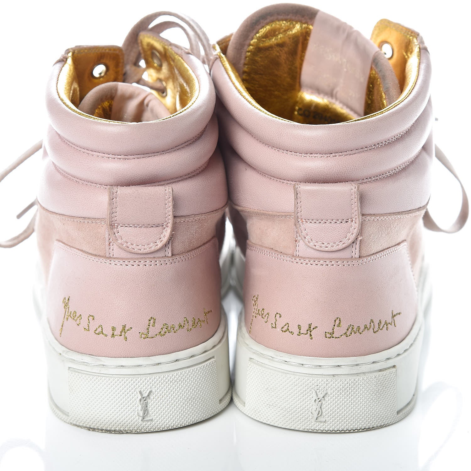Saint Laurent Suede High Top Sneakers 39.5 Pink 15 of 16
