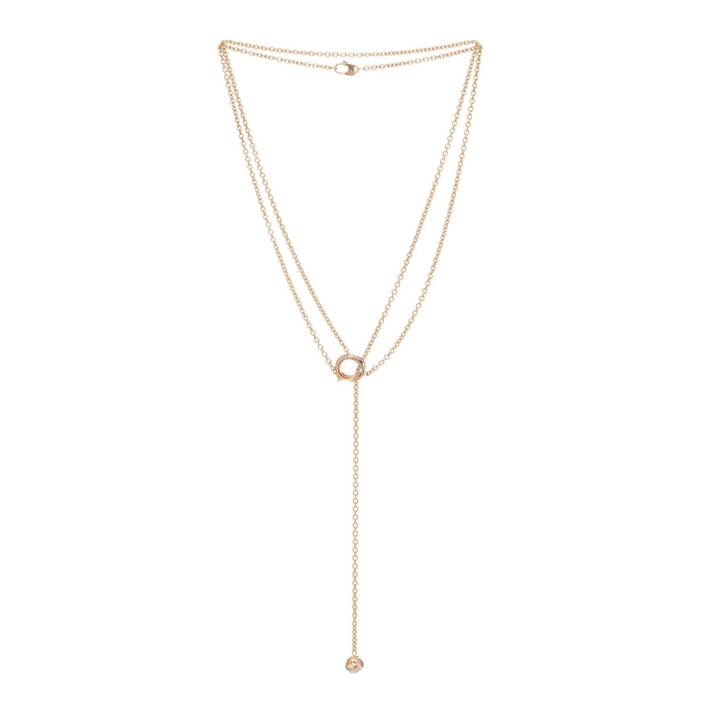 18K Pink Yellow White Gold Baby Trinity Pampilles Necklace