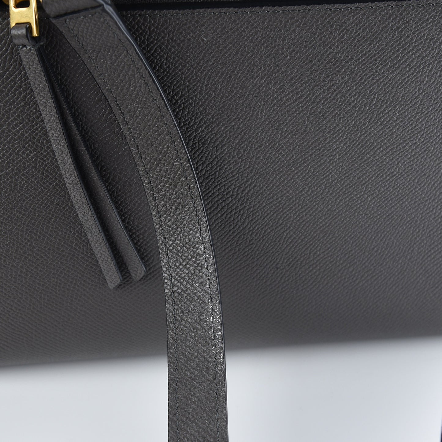 Grained Calfskin Mini Belt Bag Grey