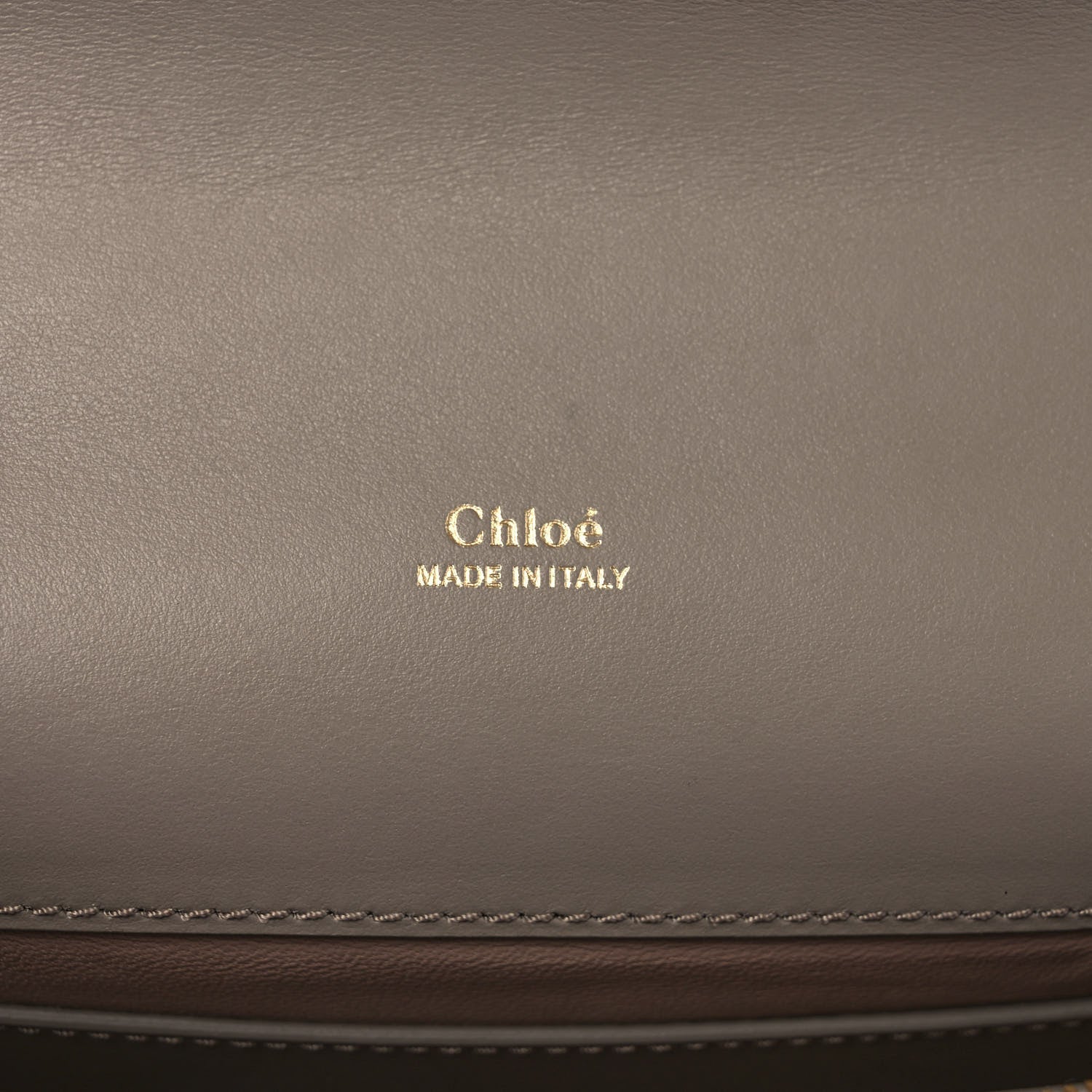 Chloe Shiny Goatskin Calfskin Aby Chain Shoulder Bag Motty Grey 6 of 9