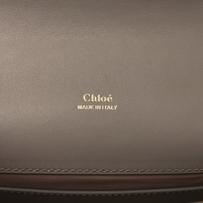 Chloe Shiny Goatskin Calfskin Aby Chain Shoulder Bag Motty Grey 6 of 9