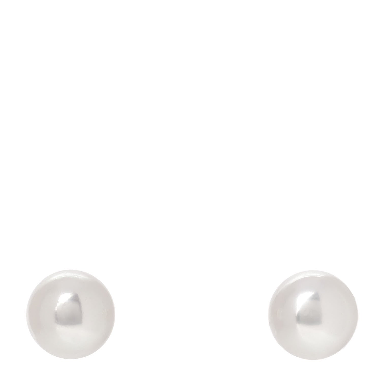 Mikimoto 18K Yellow Gold Akoya Pearl 7mm Stud Earrings 1 of 5