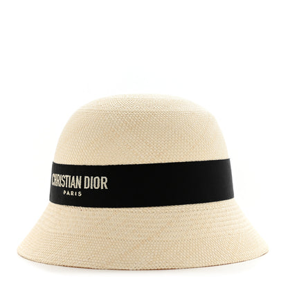 Christian Dior Straw D-Tulipe Brim Hat 1 of 10
