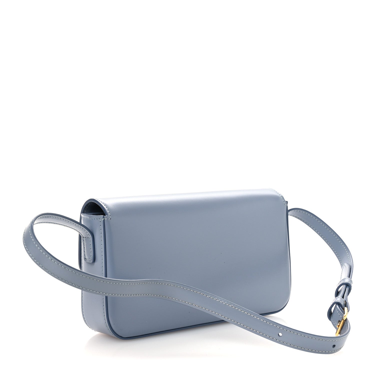 Celine Shiny Calfskin Triomphe Shoulder Bag California Blue 3 of 13