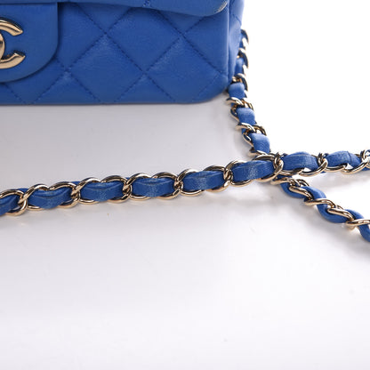 Chanel Lambskin Quilted Mini Rectangular Flap Blue 18 of 18