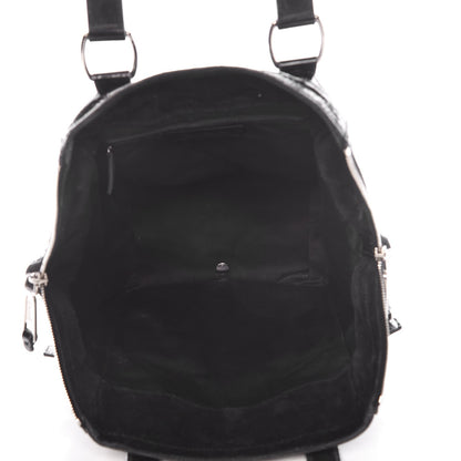 Saint Laurent Patent Crocodile Embossed Small Downtown Tote Black 5 of 11