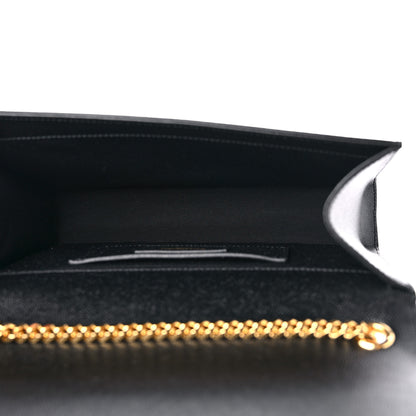 Saint Laurent Grain De Poudre Medium Monogram Kate Satchel Black 5 of 9