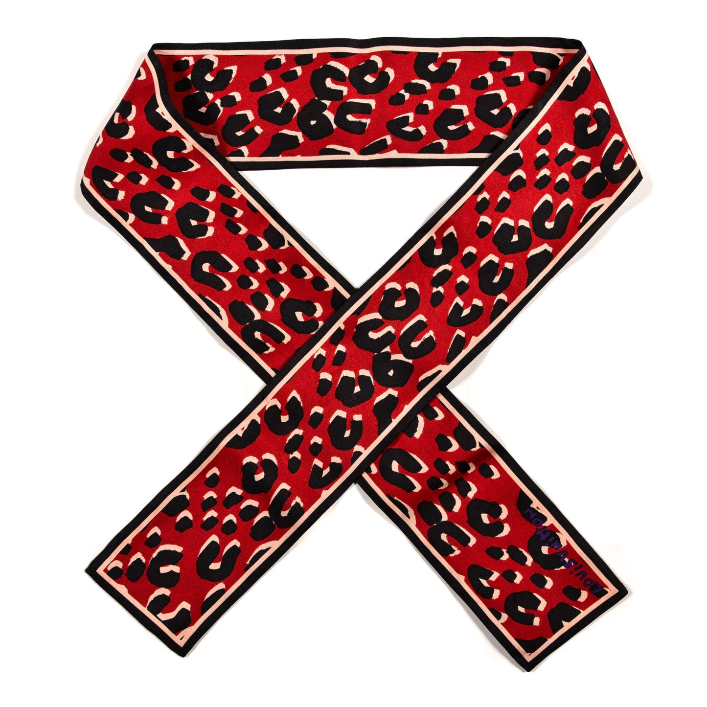 Silk Leopard Bandeau Rouge