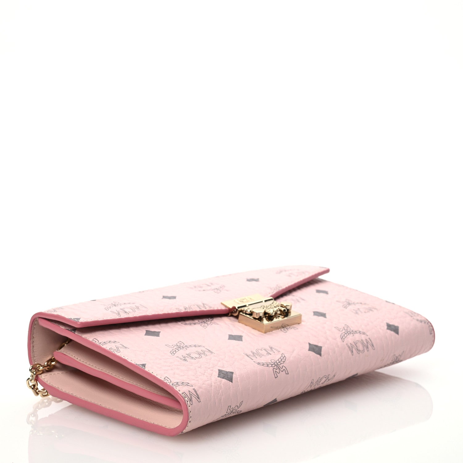 MCM Visetos Medium Patricia Wallet On Chain Soft Pink 4 of 11