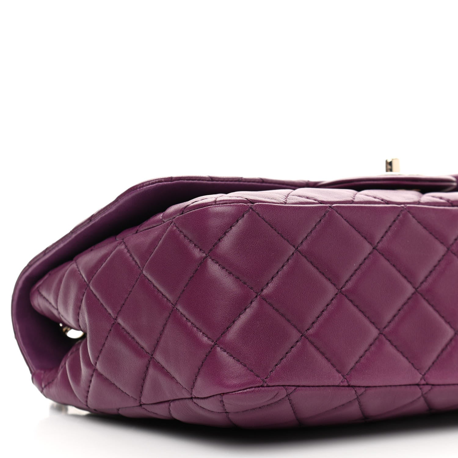 Chanel Lambskin Quilted Jumbo Single Flap Purple 10 of 12