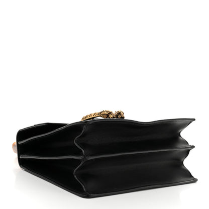 Gucci Moon Calfskin Web Medium Dionysus Bamboo Top Handle Bag Black Bright Evergreen Hibiscus Red 4 of 11