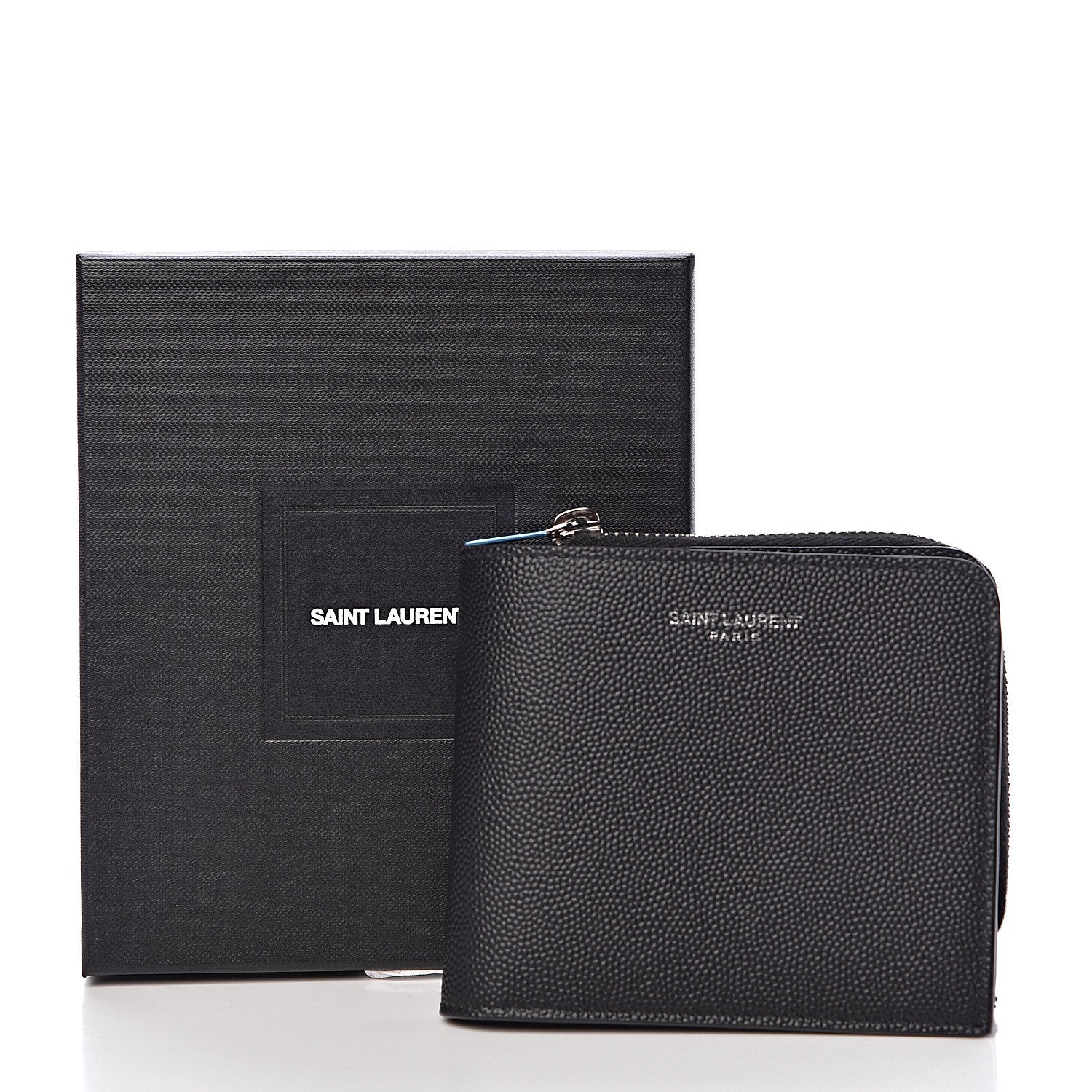 Saint Laurent Grain De Poudre Bi-Fold Wallet Black 8 of 8