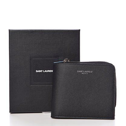 Saint Laurent Grain De Poudre Bi-Fold Wallet Black 8 of 8