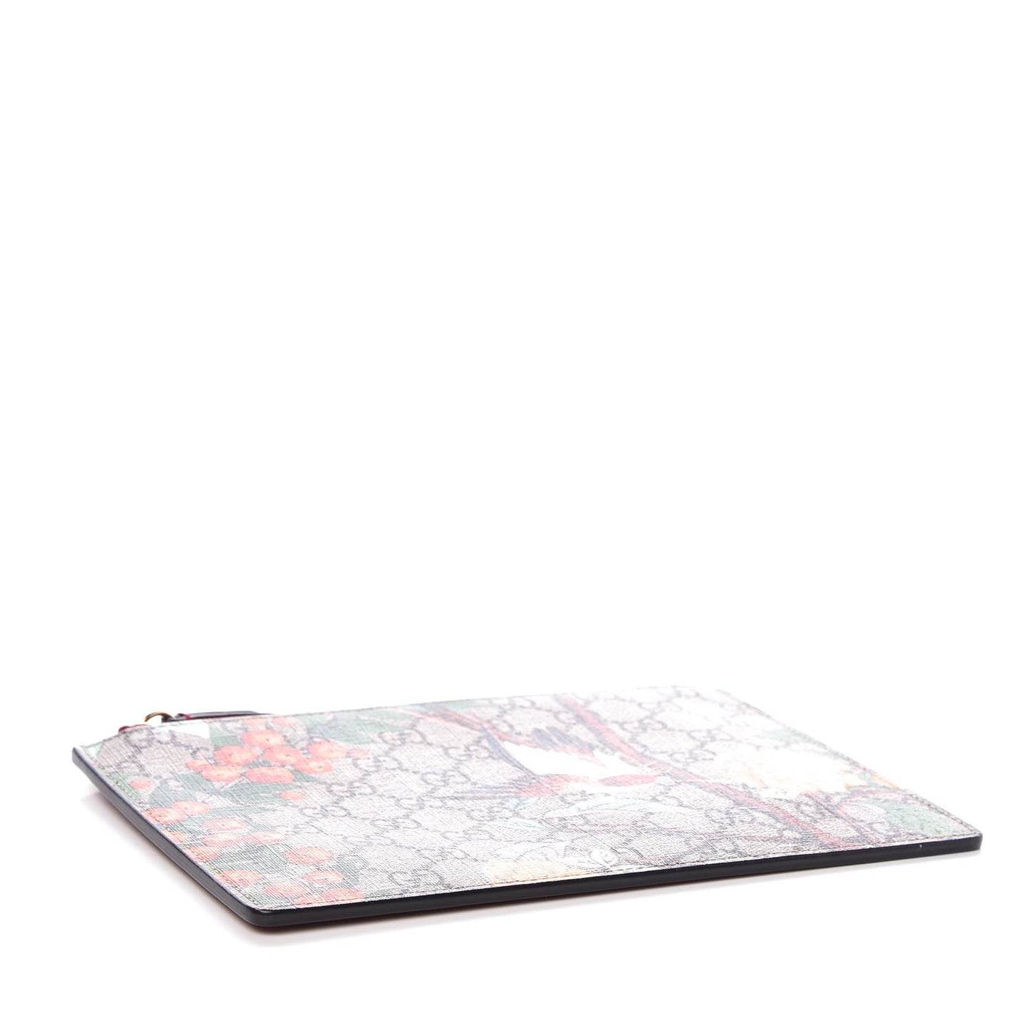 GG Supreme Monogram Tian Zip Pouch Beige Multicolor Red