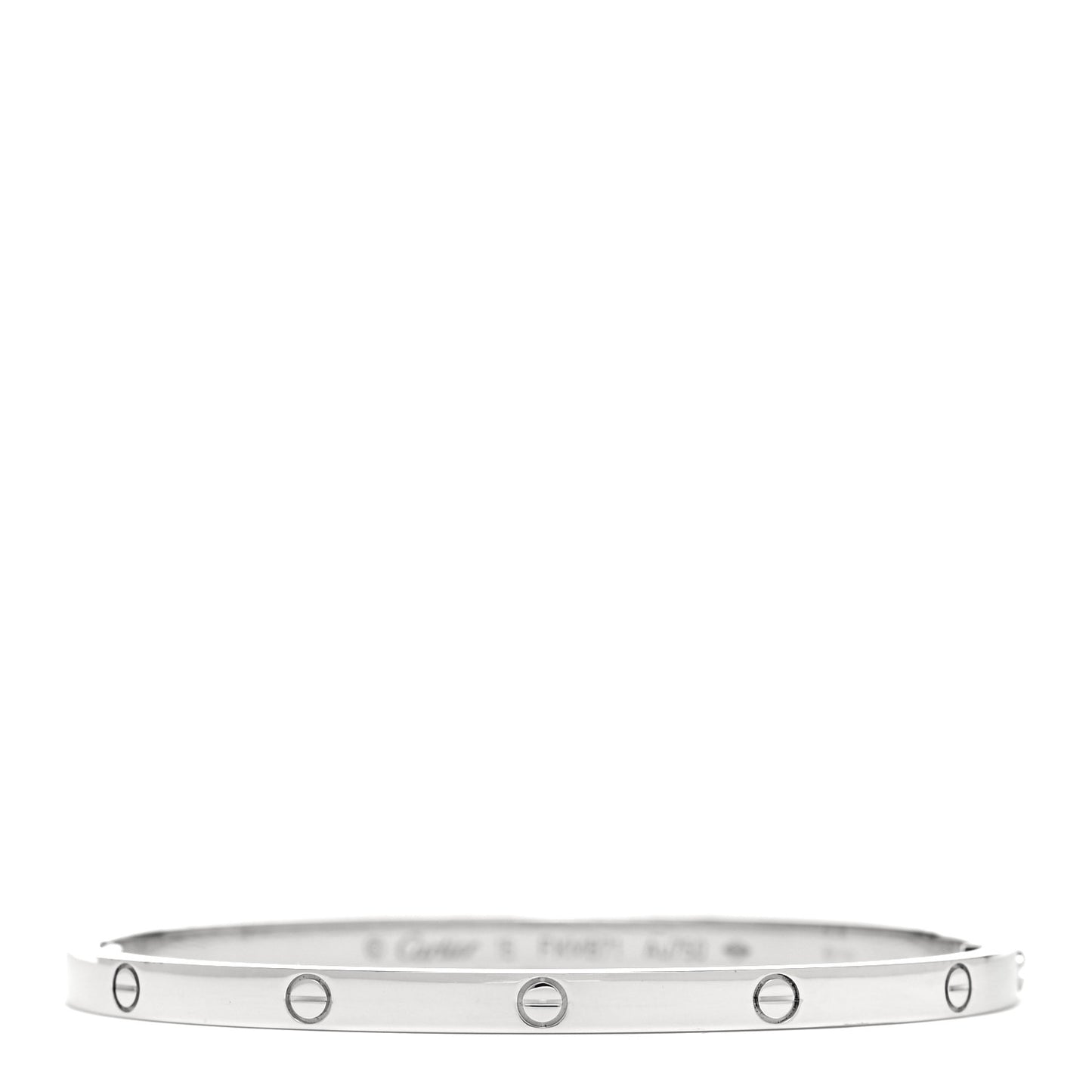 18K White Gold Small LOVE Bracelet 16