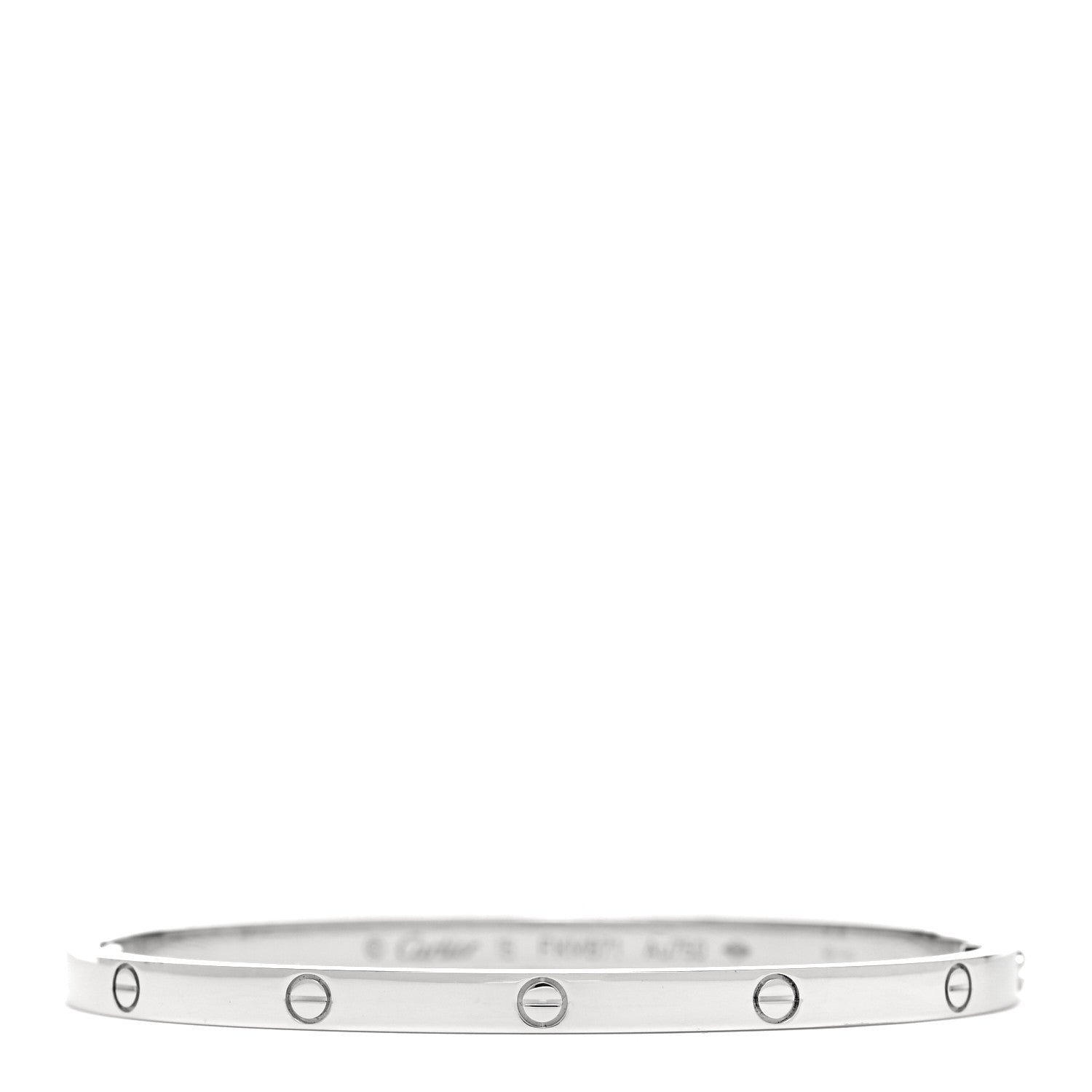 Cartier 18K White Gold Small LOVE Bracelet 16 1 of 7