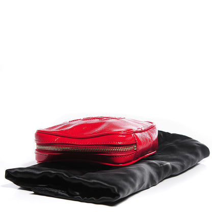 Saint Laurent Textured Patent Mini Wristlet Fuchsia 4 of 8