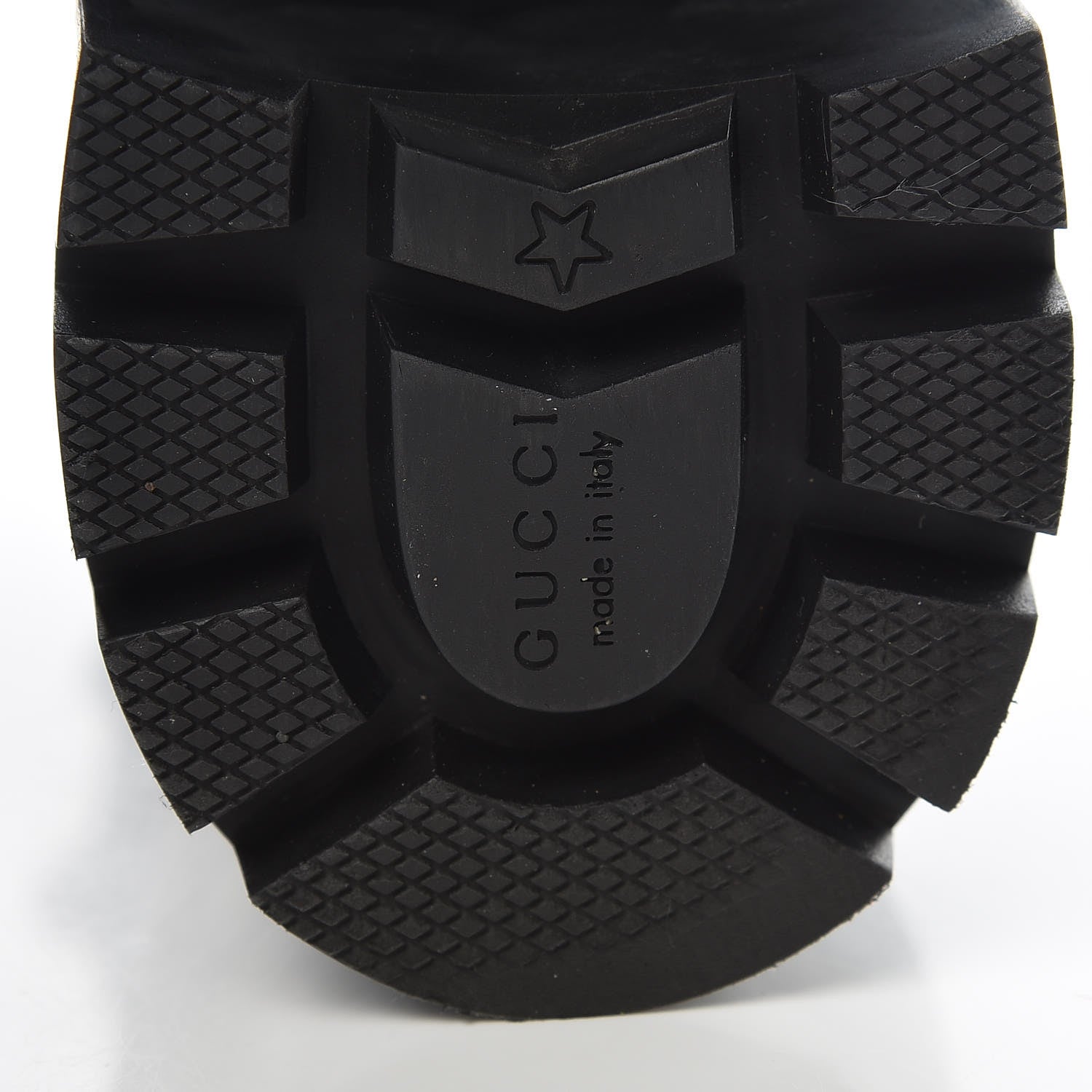 Gucci Calfskin Embroidered Lace Up Combat Ankle Boots 36.5 Black 6 of 8