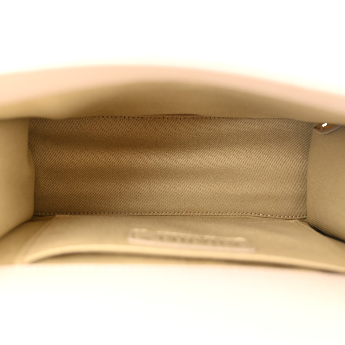 Goatskin Quilted Large Rita Top Handle Flap Beige