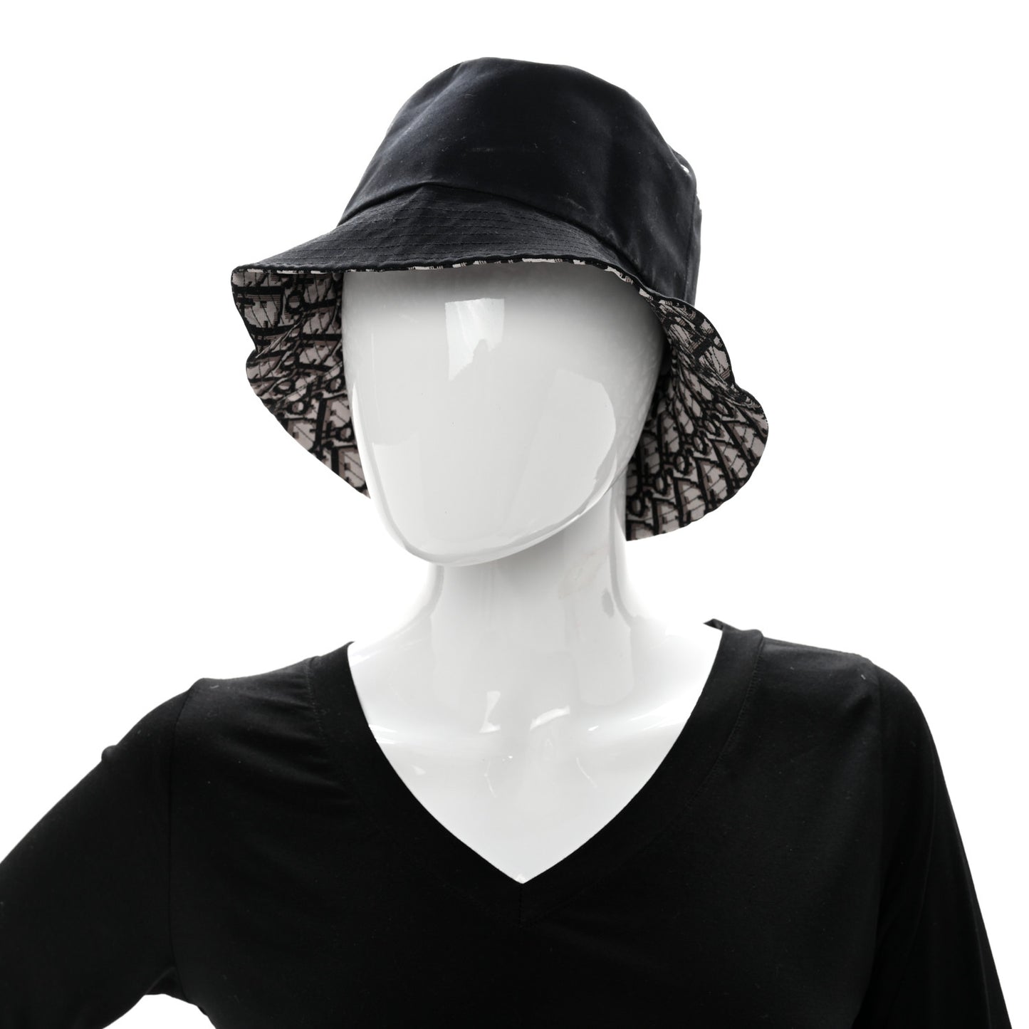 Oblique Reversible Teddy-D Brim Bucket Hat 58 Black