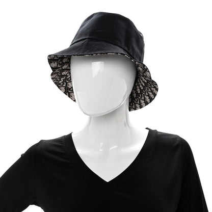 Christian Dior Oblique Reversible Teddy-D Brim Bucket Hat 58 Black 3 of 14