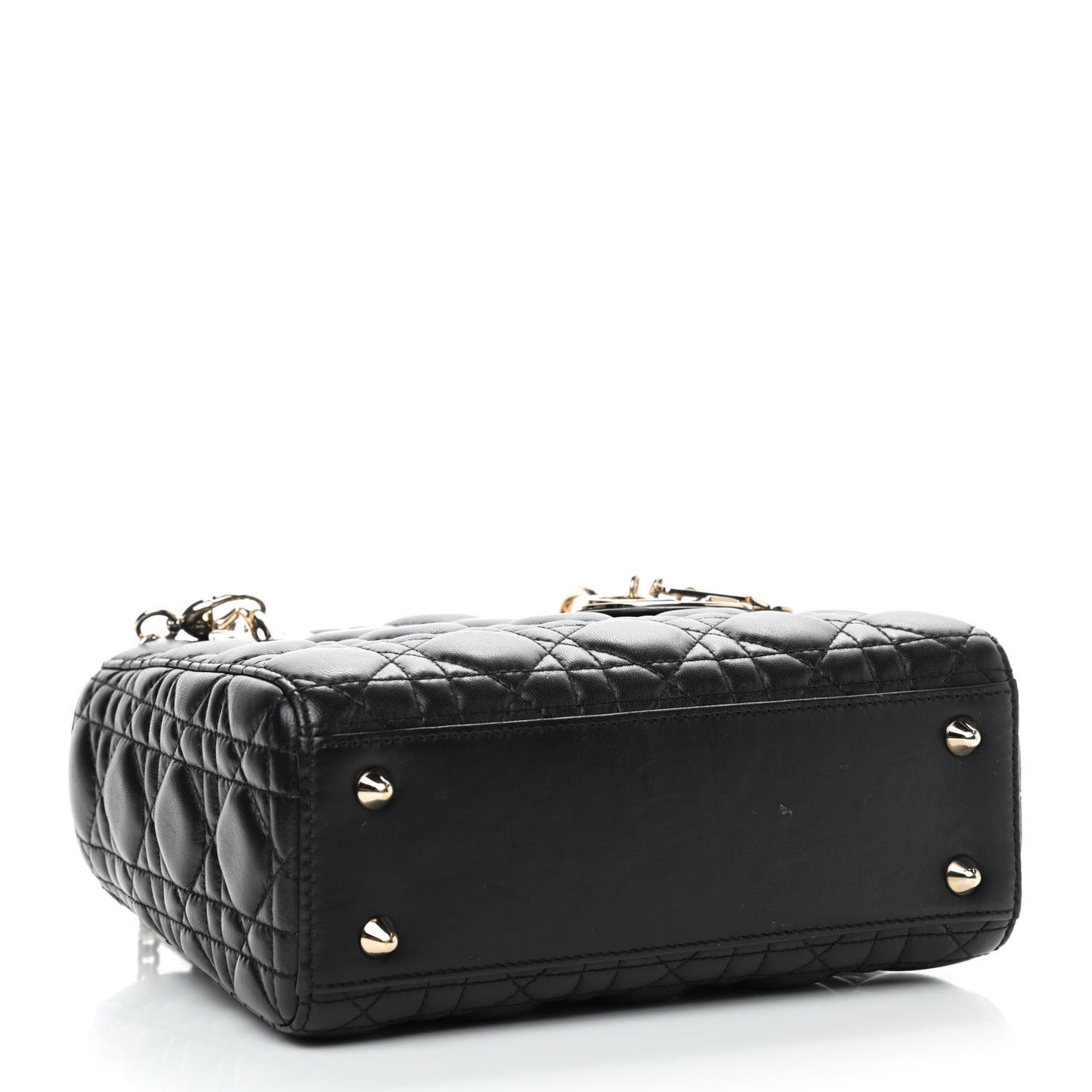 Lambskin Cannage Small Lucky Badges My Lady Dior Black