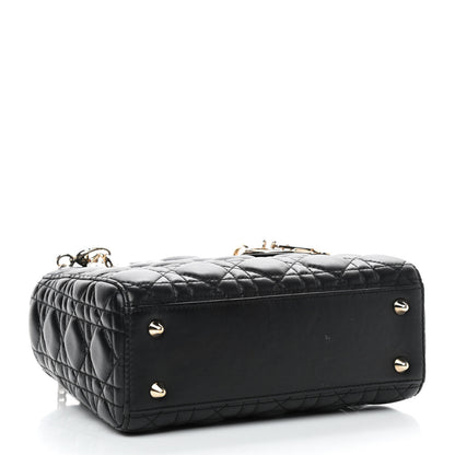 Christian Dior Lambskin Cannage Small Lucky Badges My Lady Dior Black 4 of 10