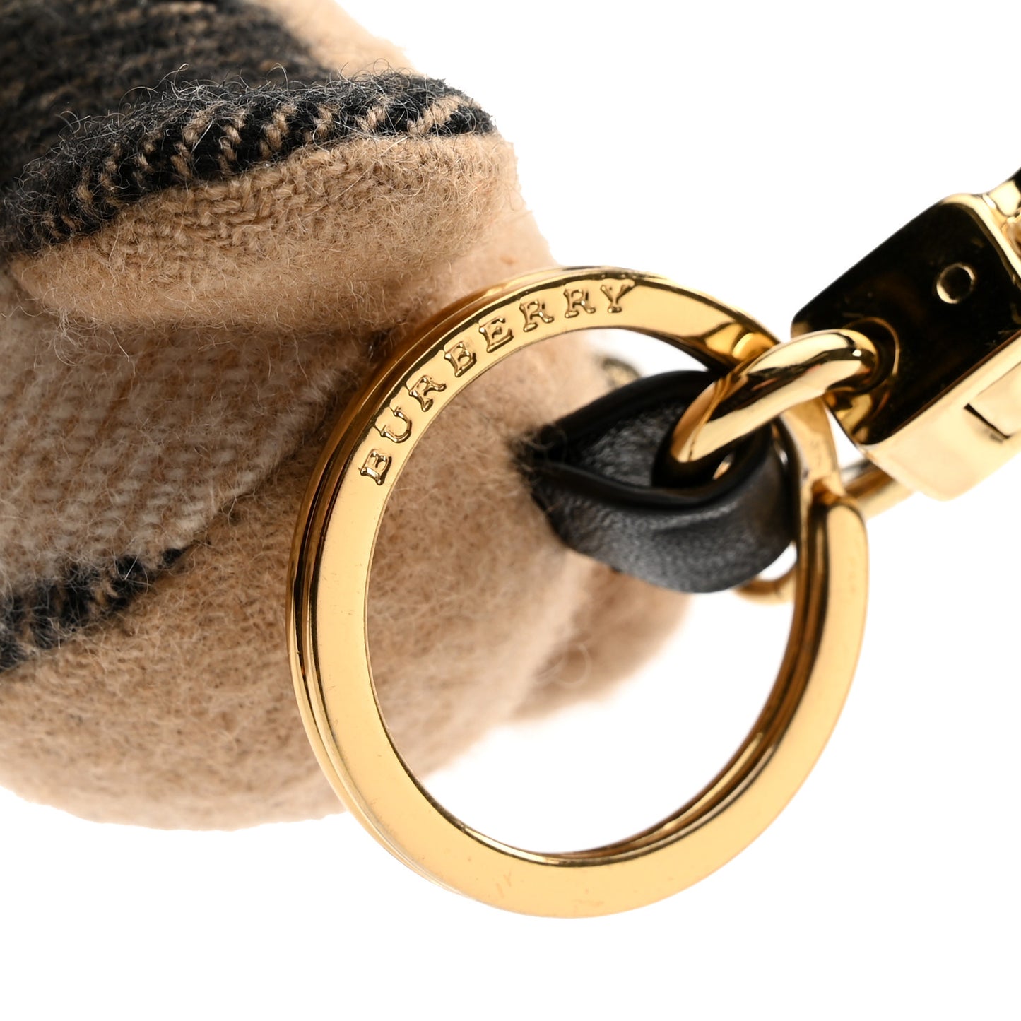Cashmere Vintage Check Thomas Bear Bag Charm Camel