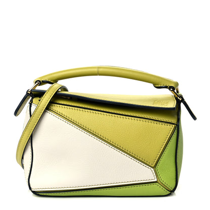 Loewe Calfskin Mini Puzzle Bag Soft Lime Yellow 1 of 10