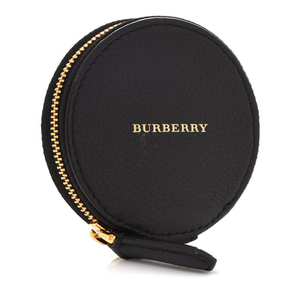 Burberry House Check Studded Zip Round Coin Purse Black 3 of 6