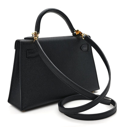 Hermes Epsom Mini Kelly Sellier 20 Black 3 of 9